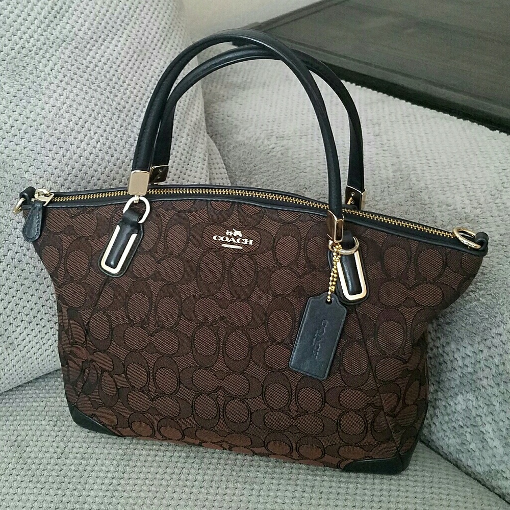 Like new Coach Signature Monogram Handbag Purse